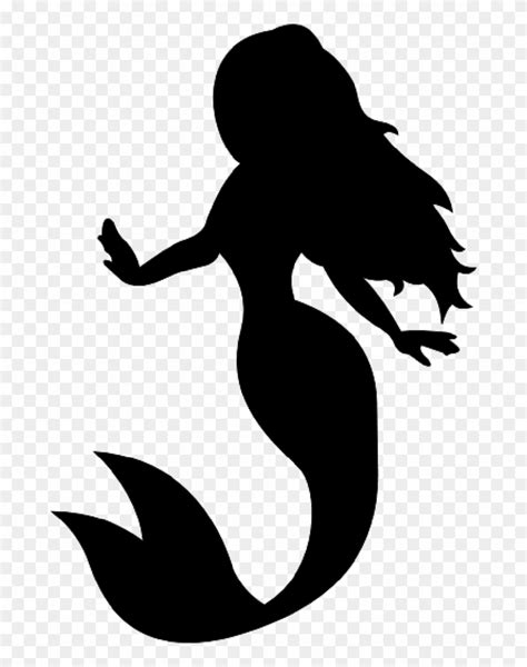 Mermaid Ariel Silhouette Svg
