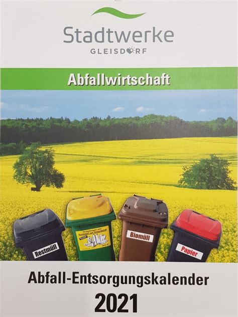 Stadtgemeinde Gleisdorf Abfallkalender Der Stadtwerke Abholbereit