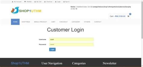 Interface Of Customer Login Download Scientific Diagram