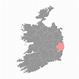 Condado de wicklow mapa condados administrativos de irlanda ilustración ...