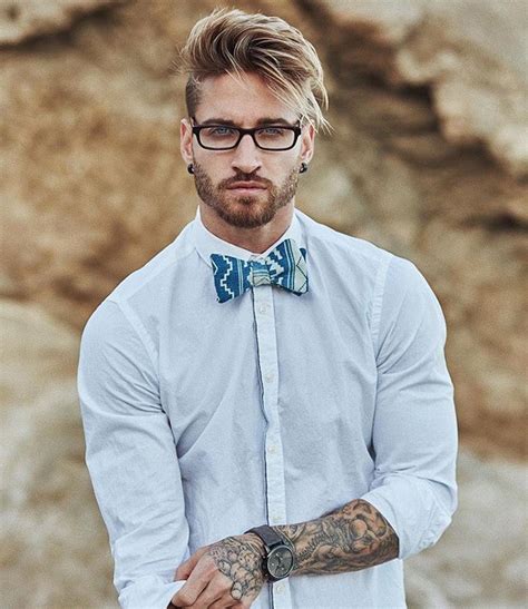 Shirt And Bow Tie Combo Travis Deslaurier Try Different Hairstyles Beard Model Beard Styles