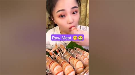 Eating Raw Seafood Meat Veggie Tasty And Healthy Meat 😋🤮 Shorts Youtube