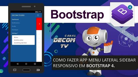 COMO FAZER APP MENU LATERAL SIDEBAR RESPONSIVO EM BOOTSTRAP 4 YouTube