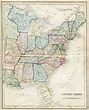 C.1840 United States America Antique Map Print by John | Etsy