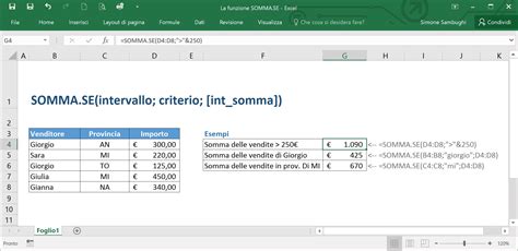 Come Usare La Funzione SOMMA SE Di Excel Excel Academy