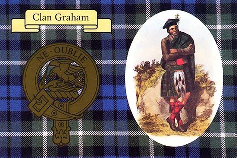 The Clan Graham Society Tartan Postcard Scottish Ancestry