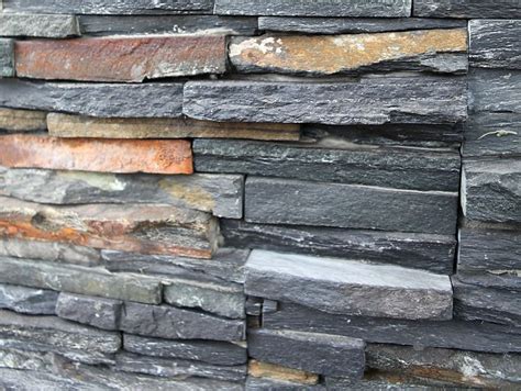 Bella Black Ledgestone Panels Real Stone Cladding