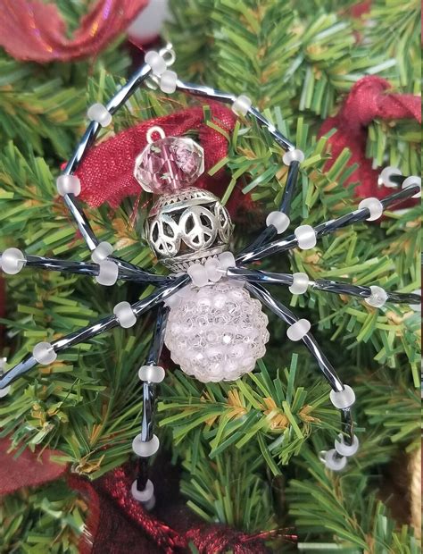 Christmas Spider Ornament Beaded Spider Ornament Beaded Etsy