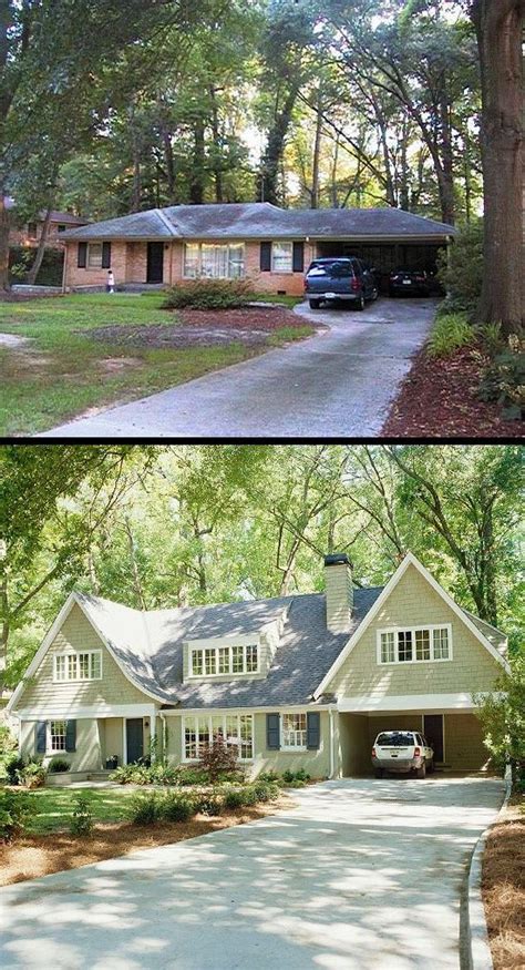 Before And After Of A Tired Brick Ranch Hard To Believe Its The
