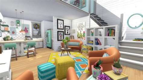 Pinterest Inspired Loft The Sims 4 Speed Build No Cc Youtube