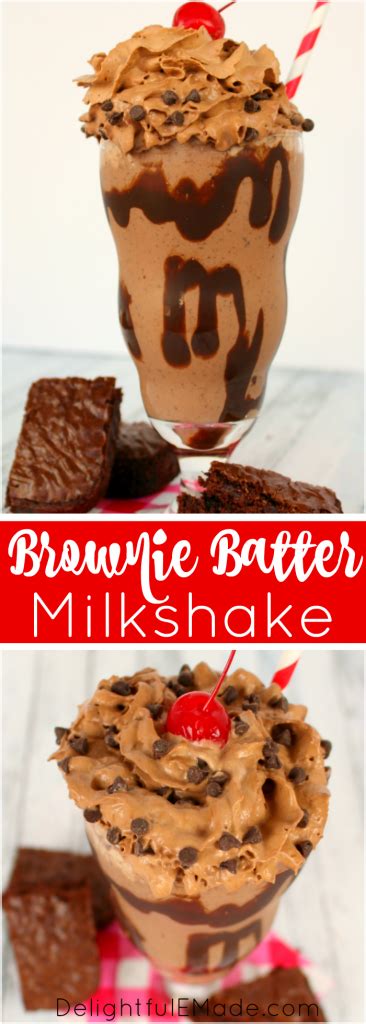 Brownie Batter Milkshake Delightful E Made