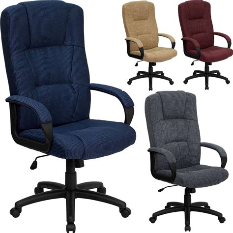Computer and desk chair is a smart addition to any office space. Best High-Back Executive Desk Computer Office Chair Fabric ...