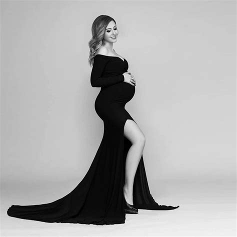 Sexy Shoulder Less Maternity Dresses For Photo Shoot Long Etsy