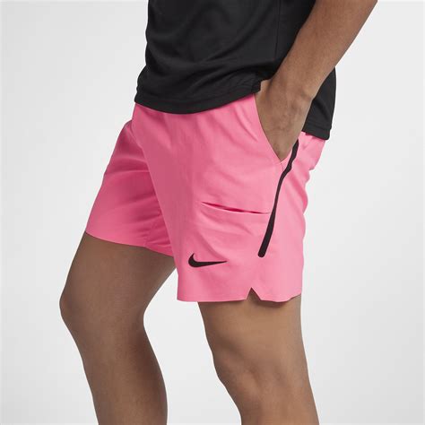 Nike Mens Court Flex Ace 7 Inch Shorts Sunset Pulseblack