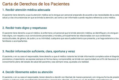 Carta De Derechos Y Responsabilidades Del Paciente En Mexico Citas Porn Sex Picture