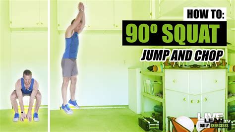 How To Do A 90 Degree Squat Jump And Chop Exercise Demonstration