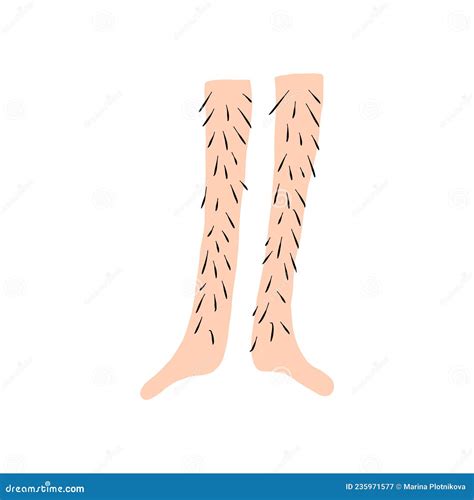Hairy Hand Drawn Vector Type In Cartoon Style Arms Or Legs Form Pink Skin With Stubble Pink