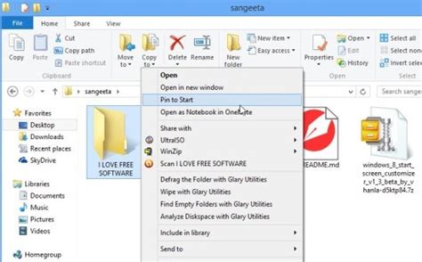 How To Pin Folders Desktop Apps Websites To Windows 8 Start Screen