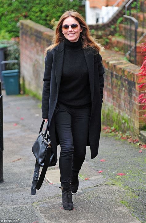 Geri Halliwell Is Fresh Faced After Night Out For Husband Christians Birthday Daily Mail Online