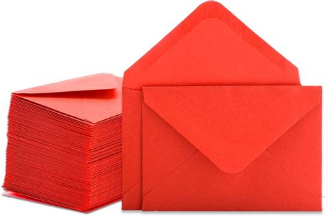 T Card Envelopes 100 Count Mini Envelopes Red Paper Business Card