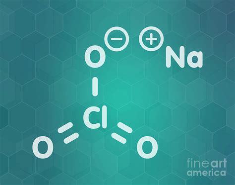 Sodium Chlorate Salt Chemical Structure Photograph By Molekuul Science