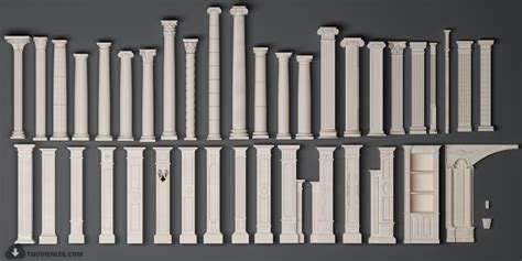 3d Decorative Columns Model 193 Free Download By Huyhieulee 3dziporg