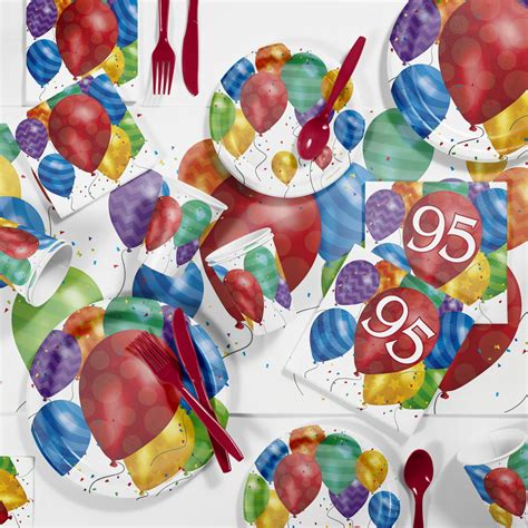 Balloon Blast 95th Birthday Party Supplies Kit Serves 8 Guests