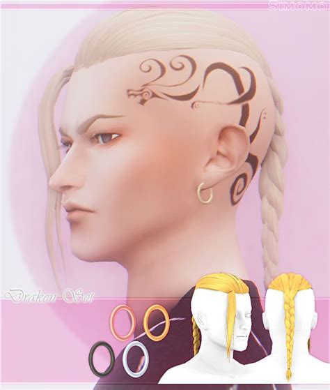 Set Includes Hair Eyes Tattoo And Earring スウォッチ かわいいキャラクター ヘアスタイル