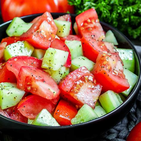 Cucumber And Tomatoes Salad Recipe Home Made Interest