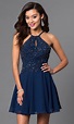 Beaded Short Open-Back Chiffon Homecoming Dress 542191242642377291 ...