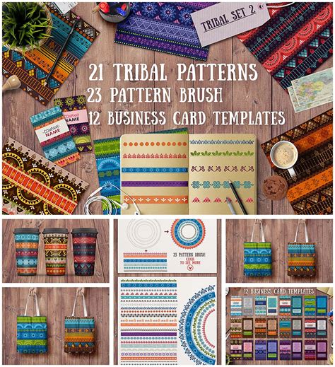 Tribal Patterns And Cards Set Free Download