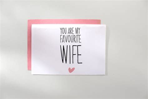you are my favourite wife valentines by inkletpapery on etsy