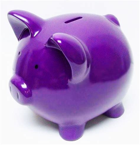 Purple Piggy Bank Via Jdzigner