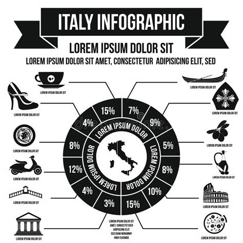 Italy Infographic Stock Vector Illustration Of Graph 29788190