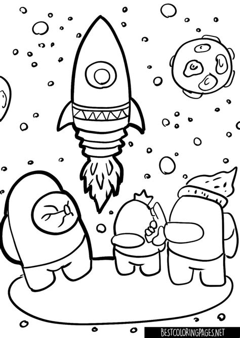 Among Us Colouring Free Printable Coloring Pages