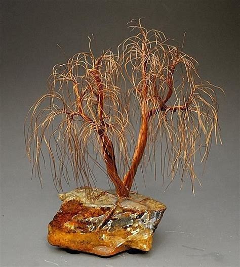 Weeping Willow Copper Wire Tree Art Sculpture 2254 Free Shipping