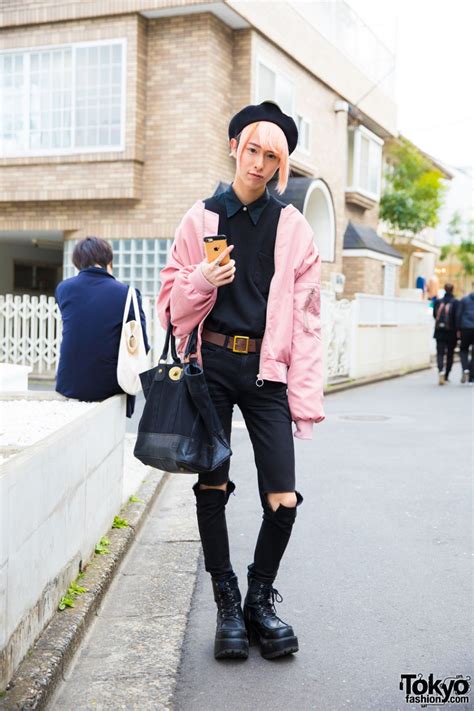 Stylish Harajuku Guy In Pink And Black Fashion W Lhp Never Mind The