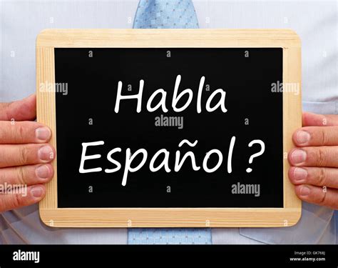 Habla Espanol Stock Photo Alamy