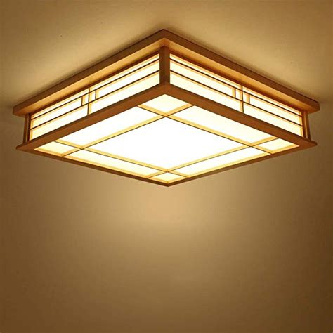 4.5 out of 5 stars. DEED Home Bedroom Ceiling Light, Japanese Ceiling Light Led Solid Wood Lamps Tatami Light Lamps ...