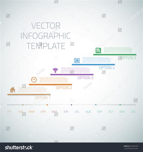 Vektor Stok Illustration Web Infographic Timeline Template Layout