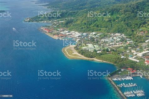 Aerial View Uturoa Raiatea Island French Polynesia Stock Photo