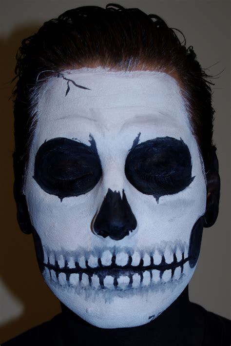 Halloween Skull Face Paint Makeup Tutorial