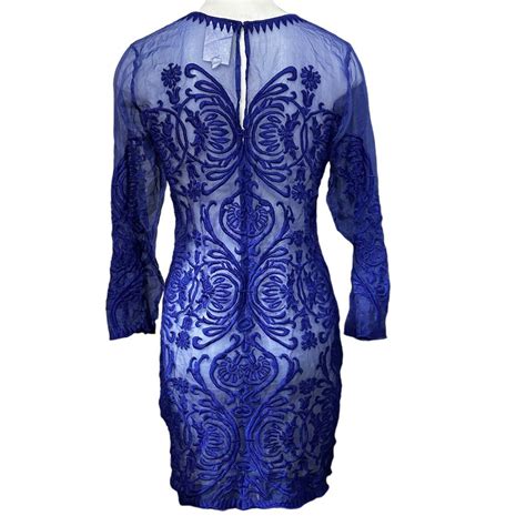 Brand New Yoana Baraschi See Through Blue Lace Embroidered Dress Women S Fashion Dresses