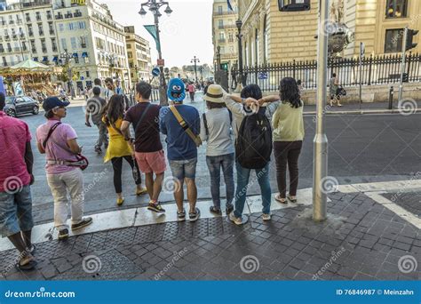 Tourists Visit The Town Of Marseilles Editorial Photography Image Of