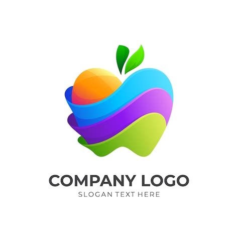 Premium Vector Apple Logo Design Concept 3d Modern Style