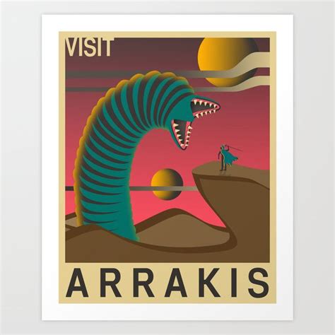 Visit Arrakis Art Print By Jazzberry Blue Society6 Dune Art Travel