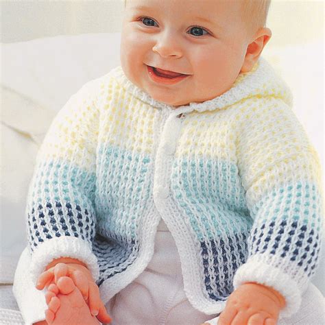 Patons Hooded Knit Cardigan Yarnspirations Baby Cardigan Pattern