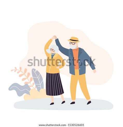 Old People Dance Grandmother Grandfather Entertainment 库存矢量图（免版税）1530526601