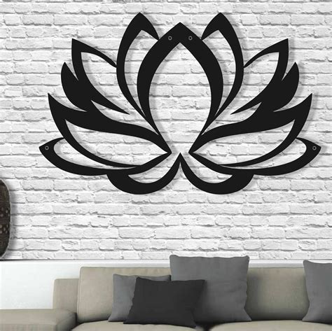 Amazon Com DEKADRON Metal Wall Art Lotus Flower D Wall Silhouette