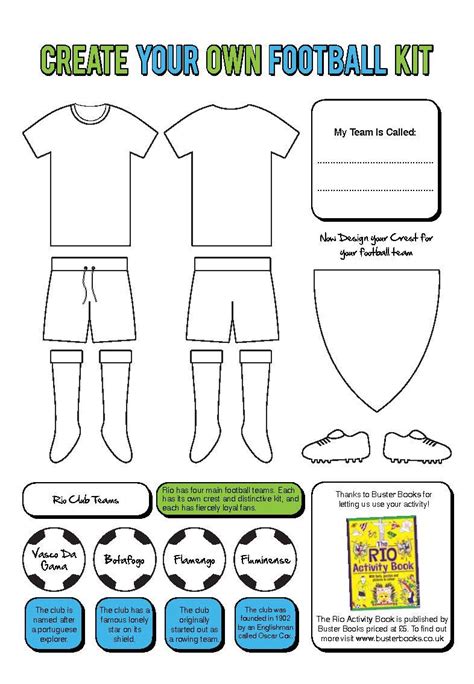 Design Your Very Own Football Kit Or Colour In Your Favourite Team